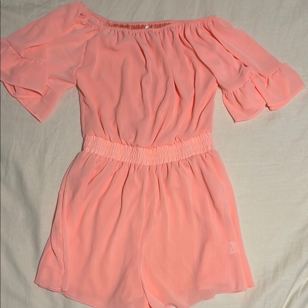 Strapless Peach Dress
